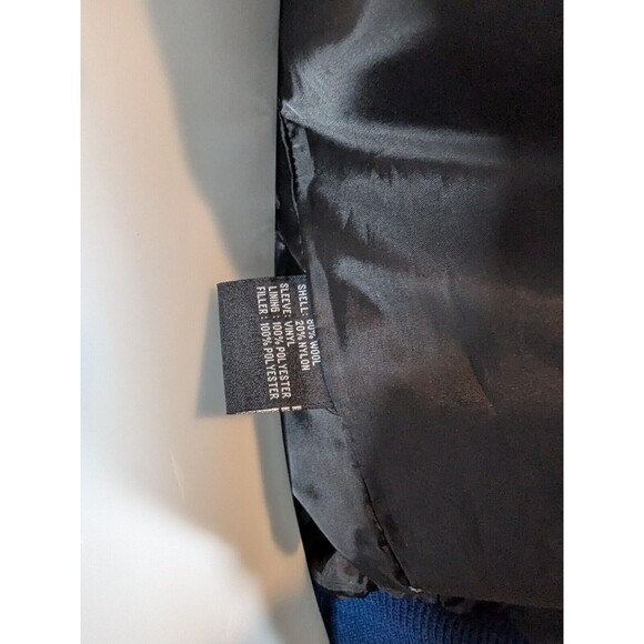 Vintage Stewart Strauss Letterman Varsity Jacket XS Blue And White [A18] - Picture 7 of 9